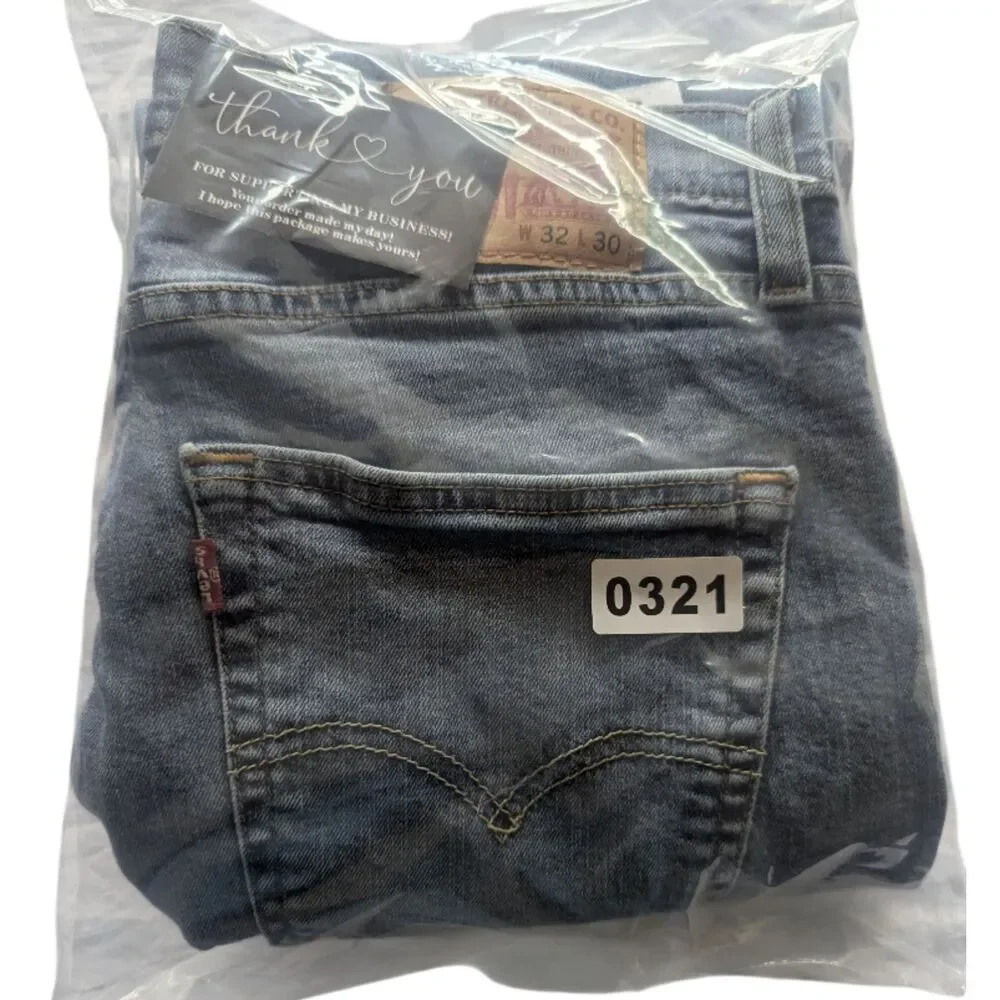 Levi's 512 Slim Taper Jeans Mens 32x29 Blue Waterless Stretch Denim